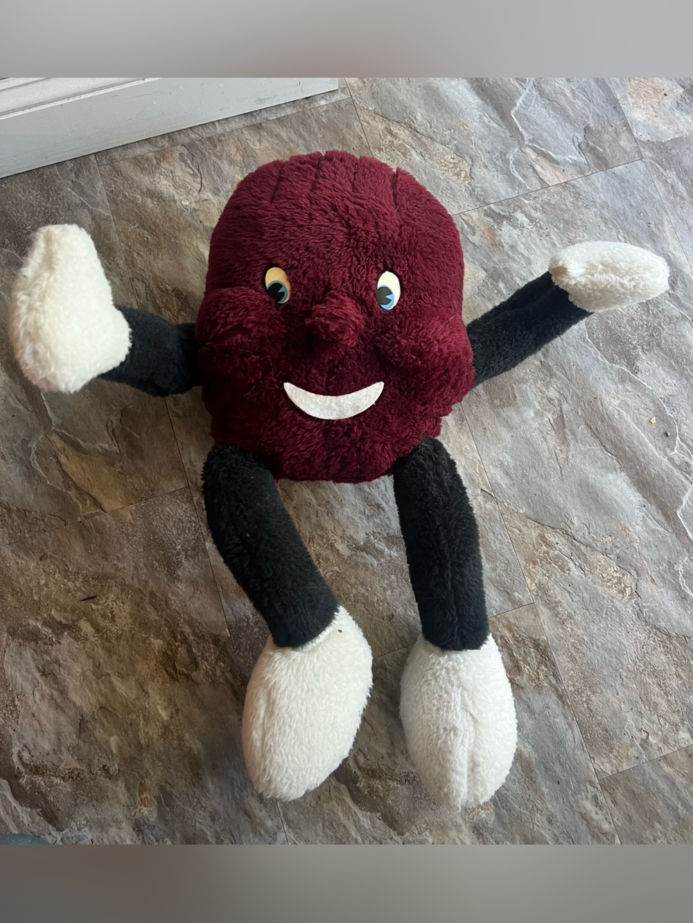 Vintage 80s California Raisins Plush Stuffed Animal Large Bendable Poseable 24”